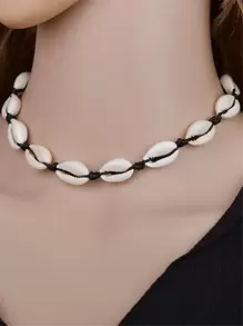 1pc Bohemian Woven Necklace, Casual Vacation Versatile Women Chokers - Multicolor - View 5