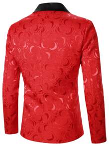 Manfinity AFTRDRK Áo cộc tay Nam Nút Khối Màu Buổi tiệc - Đỏ - Xem 2