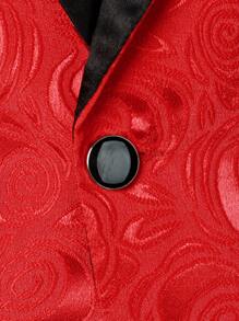 Manfinity AFTRDRK Áo cộc tay Nam Nút Khối Màu Buổi tiệc - Đỏ - Xem 5