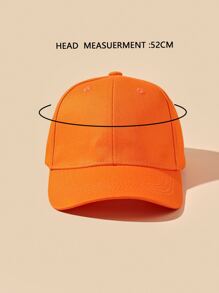 Toddler Kids Solid Baseball Cap - Orange - View 3