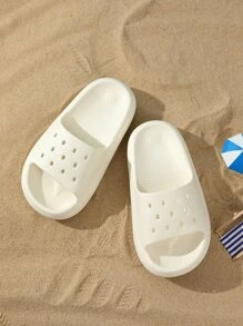 Boys Minimalist Hollow Out Slides - Beige - View 6