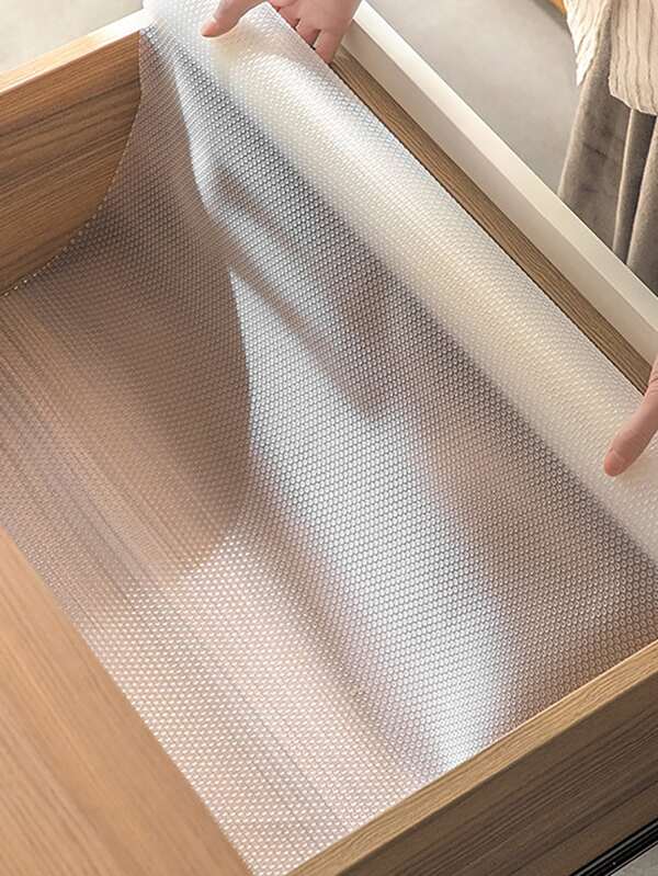 1roll Non Adhesive Shelf Liner For Kitchen Waterproof Drawer