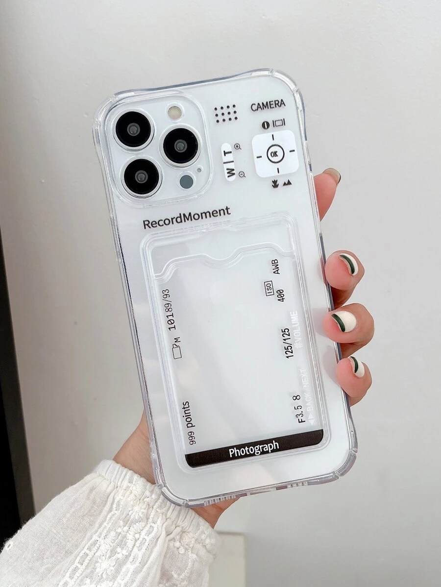 Funda transparente para teléfono con ranura para tarjeta - transparente - Ver 1