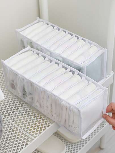 Caixadearmazenamentoderoupaíntimacomgradede1unidade11 - Top SHEIN