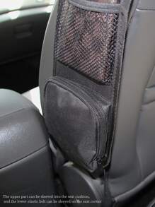1pc Car Seat Storage Bag, Seat Back Side Hanging Bag (small Size: 26.77inch*5.51inch) - Black - View 4