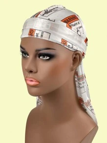 Mũ đồ họa chữ cái - trái cam - Xem 3