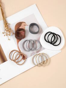 18pcs Practical Minimalist Hair Tie Casual - Multicolor - View 3