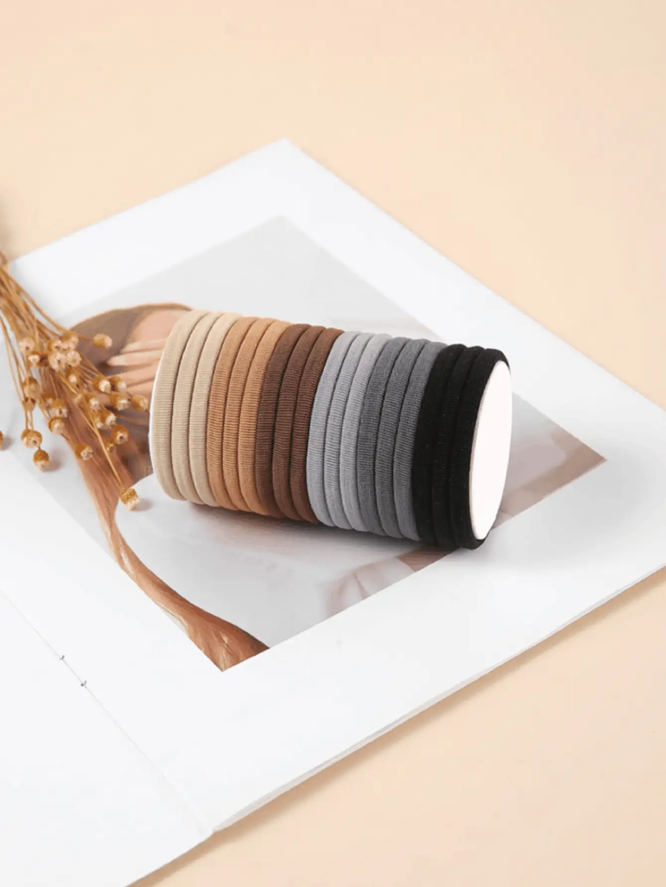 18pcs Practical Minimalist Hair Tie Casual - Multicolor - View 4