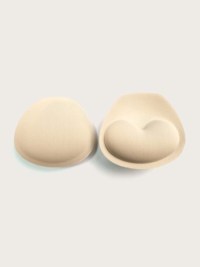 Women's Fabric Apricot Plain Non-Stretch Casual-Comfy Pads & Enhancers Breast Lift Pads For Everyday Wear