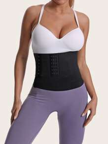 Sports Synthetic Rubber Belt Shapewear Waist Trainer Corset - Black - View 8