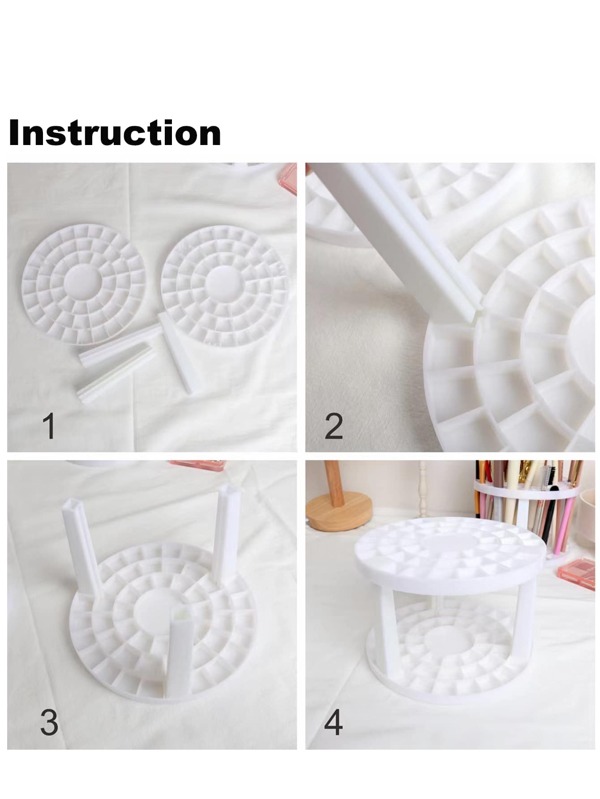 SHEIN Multifunctional Makeup Brush Holder, 1pc Plastic Makeup Brush