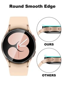 5 bucăți folie de protecție a ecranului compatibilă cu Samsung Galaxy Watch 4 cadou pentru ziua de naștere, familie, prieteni protector de ecran pentru ceas, husă de ceas, accesorii pentru ceas impermeabilă rezistentă la șocuri anti-cădere anti-cădere rezistentă la zgârieturi anti-amprentă acoperire completă