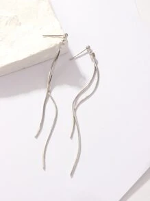 Metal Tassel Drop Earrings