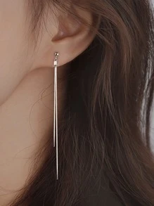 Metal Tassel Drop Earrings