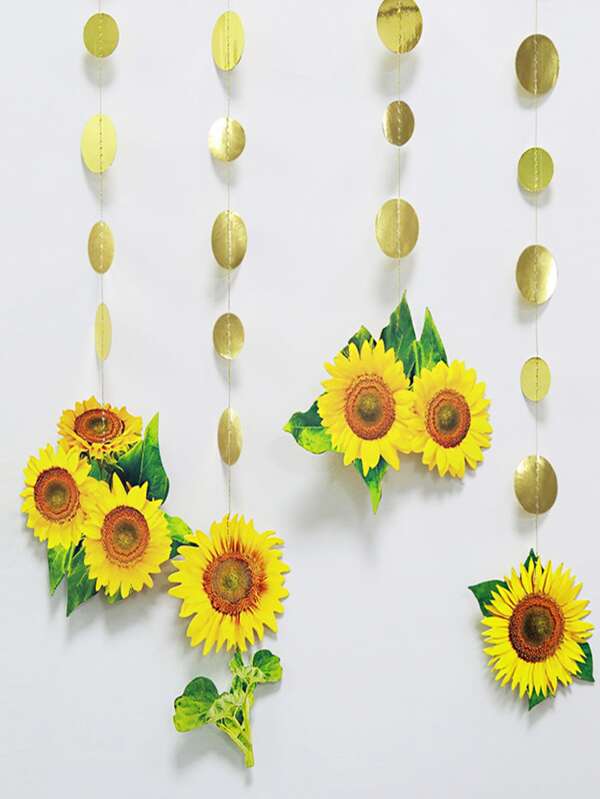 12pcs Sunflower Decor Hanging Garland SHEIN USA