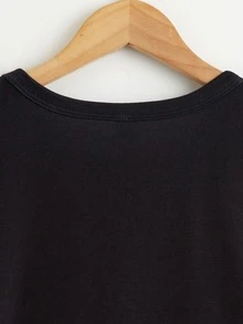 Boys Slogan & Expression Print Tee - Black - View 3
