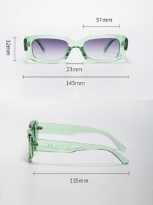 2入組情侶時尚太陽眼鏡套裝，男女款，熒光科幻非主流青年果凍色，夏日度假風格，小橢圓INS風格，Y2K帽撐，嘻哈搖滾復古小方框金屬鉸鏈補強框，度假太陽眼鏡 - 彩色 - 查看 6