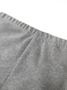 Baby 2pcs Solid Ruched Trousers - Multicolor - View 4