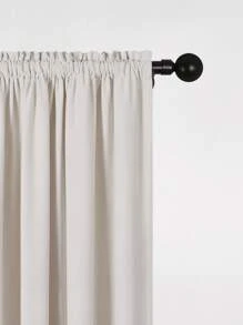 1 件简约风格装饰窗帘，厚实婴儿天鹅绒材质，适用于客厅、卧室和门装饰 - 白色 - 查看 5