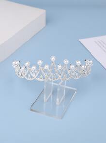 少女仿珍珠装饰发带 - 白色 - 查看 7