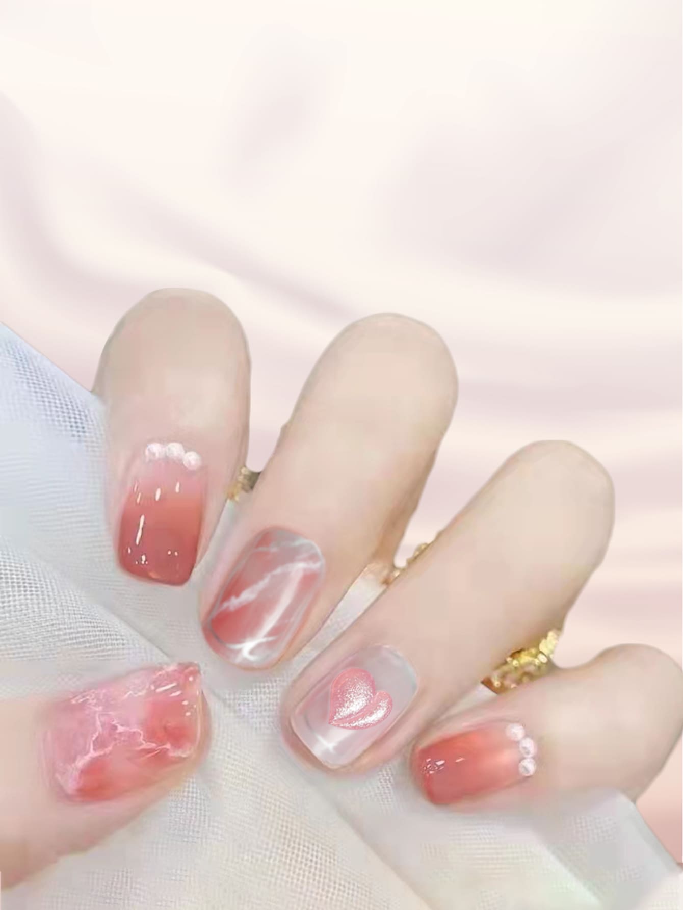 24ピース オンブル テープ 1枚 爪やすり 1本 ネイルチップ