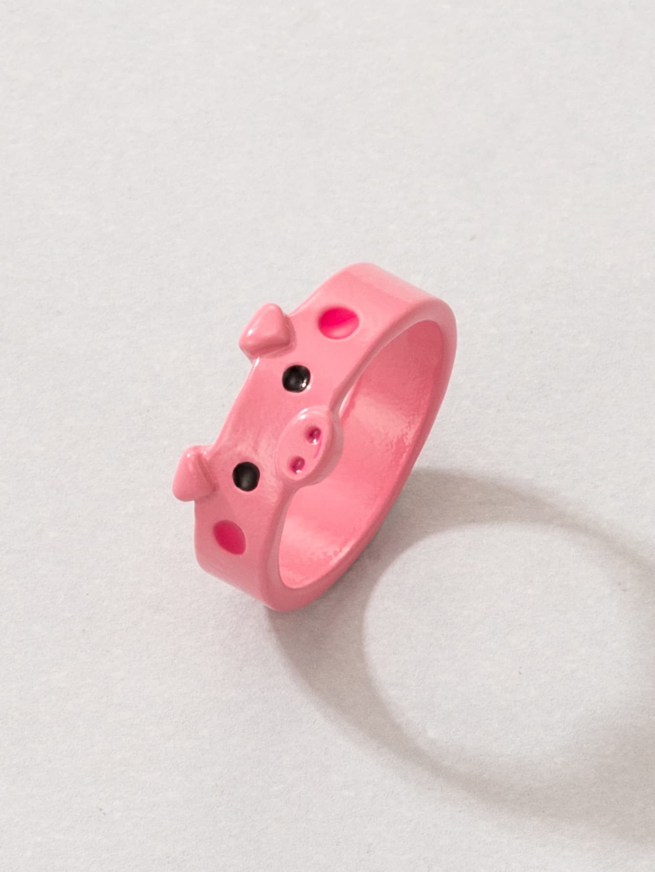 卡通動物裝飾戒指 - 粉色 - 查看 1