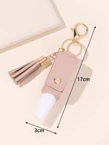 EFANEWELY Hand Sanitizer Bottle, Storage Bag, Keychain Set Car Accessories Women Key Chain Charms - Pink - View 4