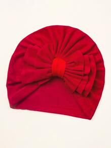 Baby Bow Decor Hat - Red - View 2