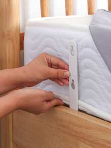 4 piezas retractable Sábana Soporte - Blanco - Ver 5