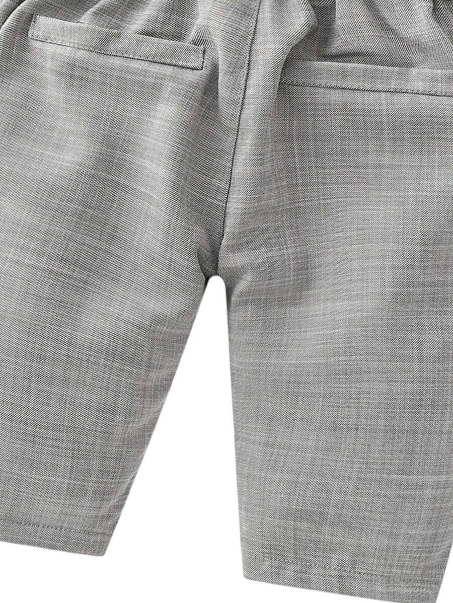 Baby Boy Slant Pocket Shorts - Grey - View 1