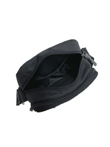 休闲简约男士单肩斜挎包 Nyoln 简约单肩包 侧包 斜挎包 旅行度假学校节日运动轻便男士礼物 男士礼物户外爸爸礼物父亲礼物男士礼物情人节礼物方形包夏季男朋友礼物男士斜挎包男士包斜挎包侧包返校学生学校用品秋季邮差包男士包圆筒包复古款万圣节圣诞节 - 黑色 - 查看 5