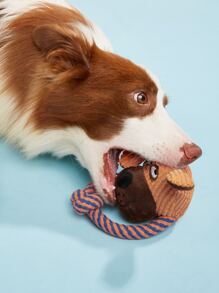 1pc Pet Cartoon Rope Sound Toy, Suitable For Dogs, For Stress Relief And Chewing - Multicolor - View 2