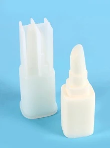 1pc Lipstick Shaped DIY Silicone Mold - White - View 5
