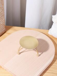 1pc Zinc Alloy Simple Candle Holder - Gold - View 5