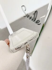 Clear Card Slot Phone Case With Lanyard - Clear - View 3