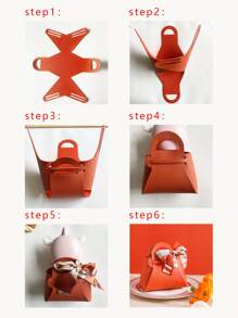 1入組PU禮品袋隨機背帶創意禮品袋適用於婚禮派對