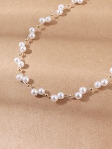 vòng cổ ngọc trai giả - trắng - Xem 4
