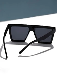 1 副水钻装饰平顶太阳镜旅行配件街头太阳镜海滩太阳镜女士海滩配饰太阳镜太阳镜遮阳基本款和适合毛衣牛仔裤运动裤连帽衫夹克连衣裙和长袖衬衫的时尚遮阳优雅装扮家庭出游旅行度假夏季海滩度假、户外、旅行