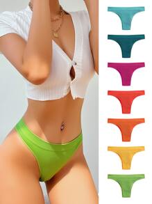 7件素色羅紋內褲 - 彩色 - 查看 4