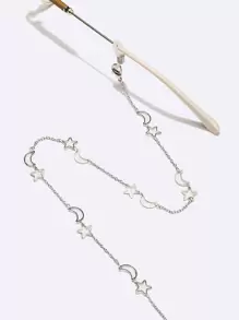 Cadena de gafas con decoración de estrellas y lunas, accesorios de gafas para mujeres para fiestas