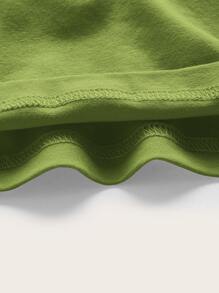 SHEIN ICON Plus Ring Detail Halter Top - Olive Green - View 4