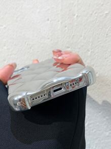 Funda para móvil de color metálico guateado - Plateado - Ver 7