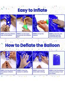 Mtrong Te 1pc 40 Inch Number Shaped Balloon - Royal Blue - View 6