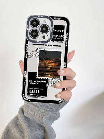 Scenery Pattern Clear Phone Case Compatible With IPhone 11,IPhone 13,IPhone 14 Pro Max
