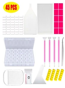 45入組DIY鑽石畫工具 - 彩色 - 查看 3