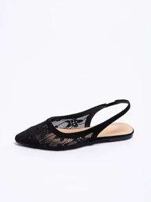 Giày bệt Nữ màu trơn dép quai hậu Đúng mốt - màu đen - Xem 3