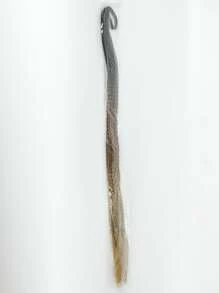 Pelucón de extensión de cabello de tres colores trenzada y degradada de 24 pulgadas/60 cm para adulto o niño, extensión de cola de caballo de cabello largo y sintético con colores coloridos - Multicolor - Ver 6