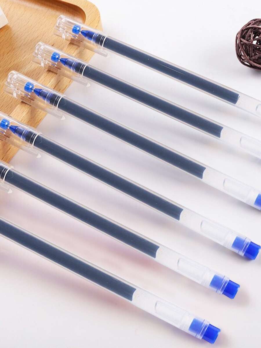 10入組塑膠中性筆 - 藍色 - 查看 1