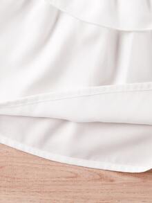 Toddler Girls Ruffle Trim Top & Shirred Flounce Hem Skirt - Multicolor - View 3