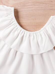 Toddler Girls Ruffle Trim Top & Shirred Flounce Hem Skirt - Multicolor - View 4